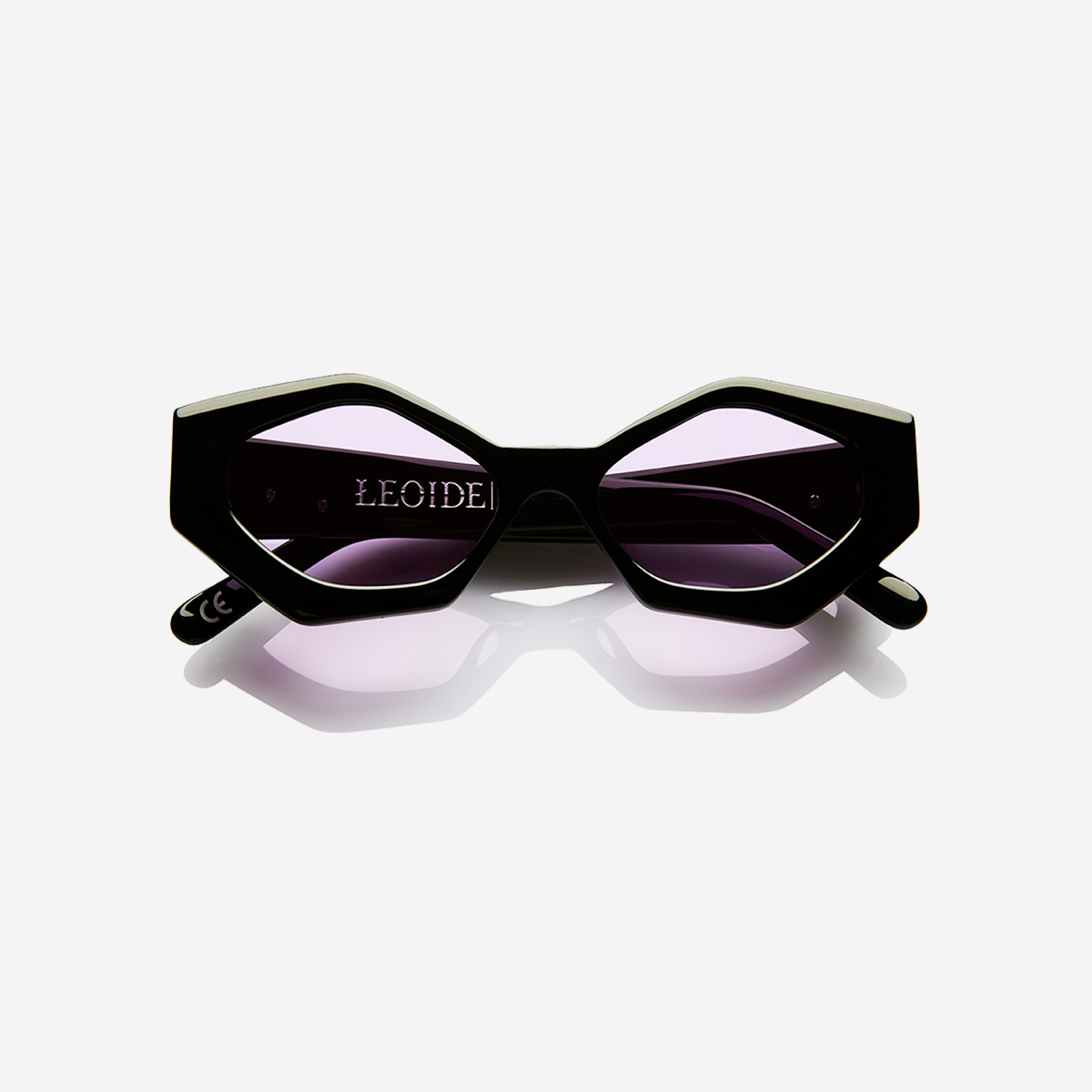 RIOT Purple Lens Sunglasses | Leoide Eyewear display picture 3