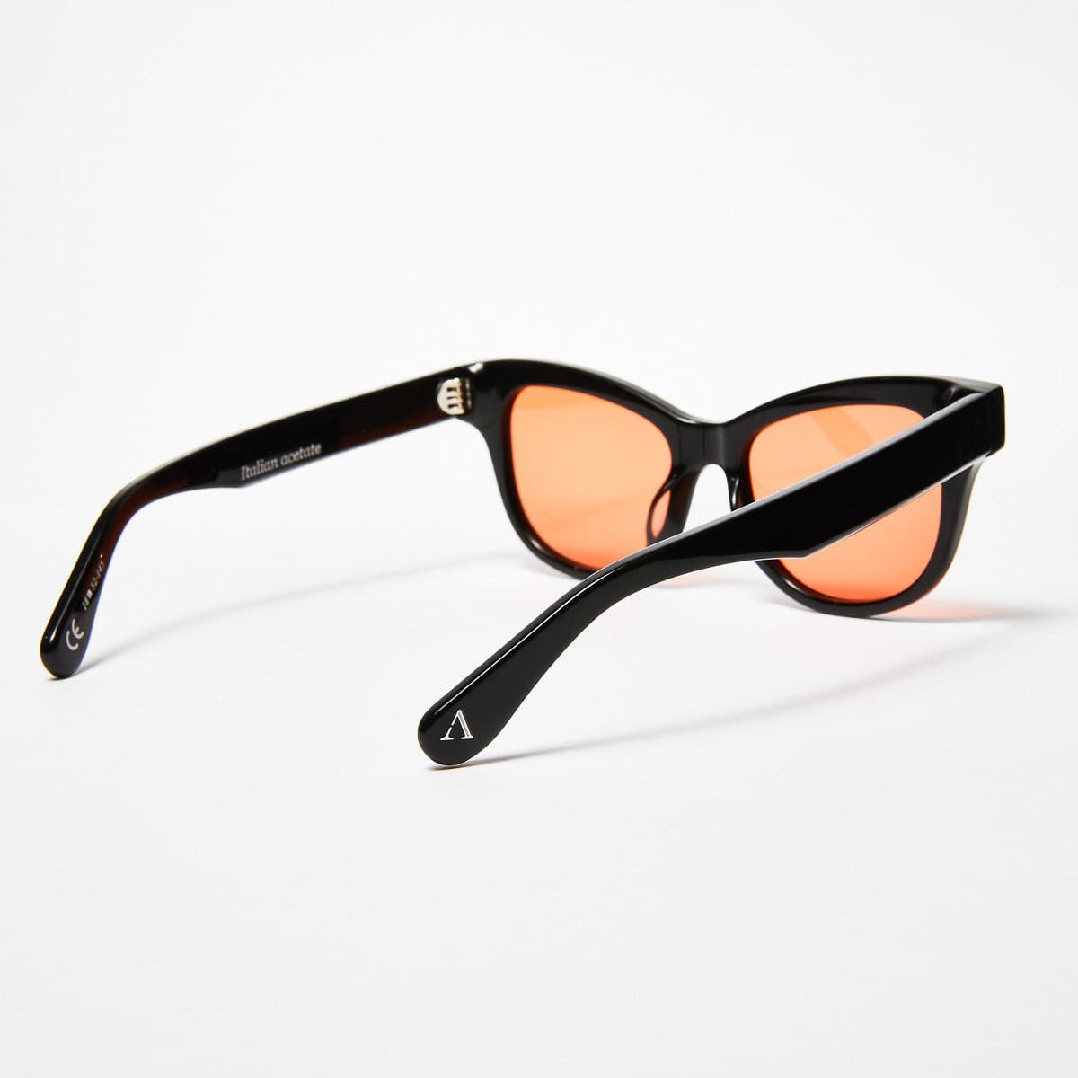 HELIX - Black Polished Frames / Orange Lens ŁEOIDE