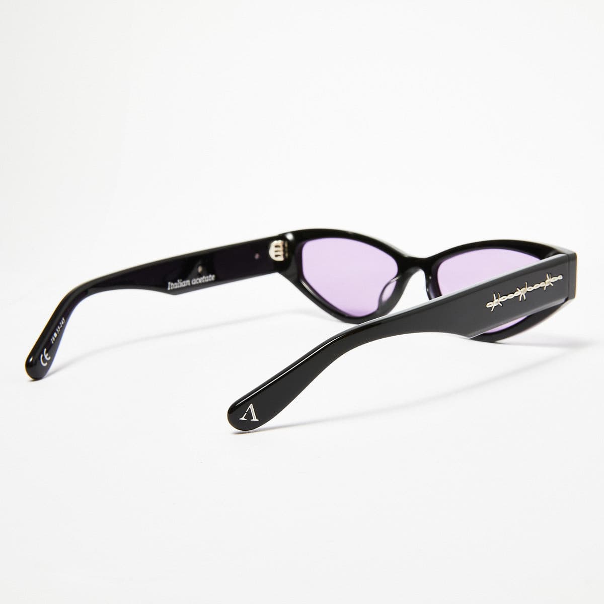 THORNE - Black Polished Frames / Purple Lens ŁEOIDE