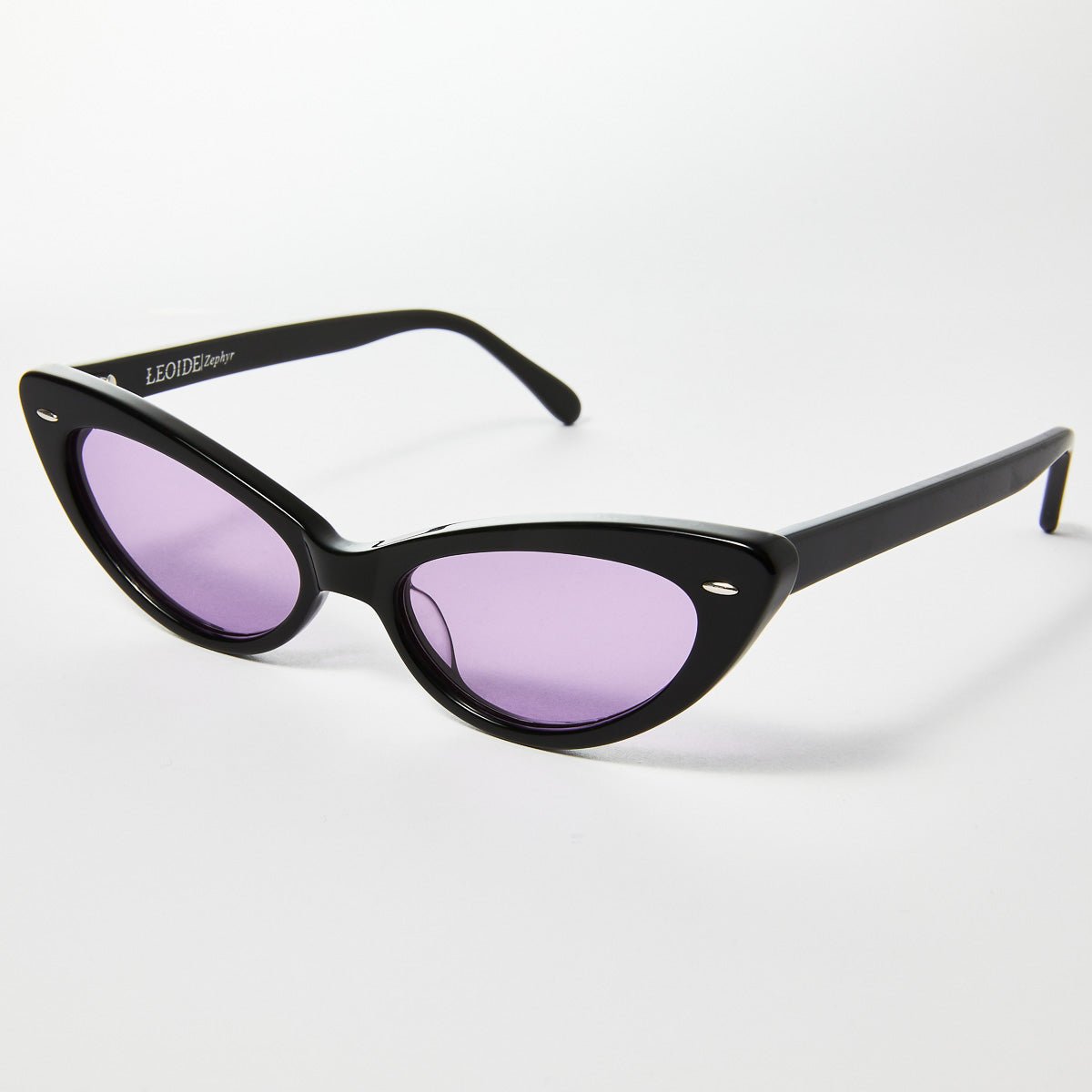 ZEPHYR - Black Polished Frames / Purple Lens ŁEOIDE
