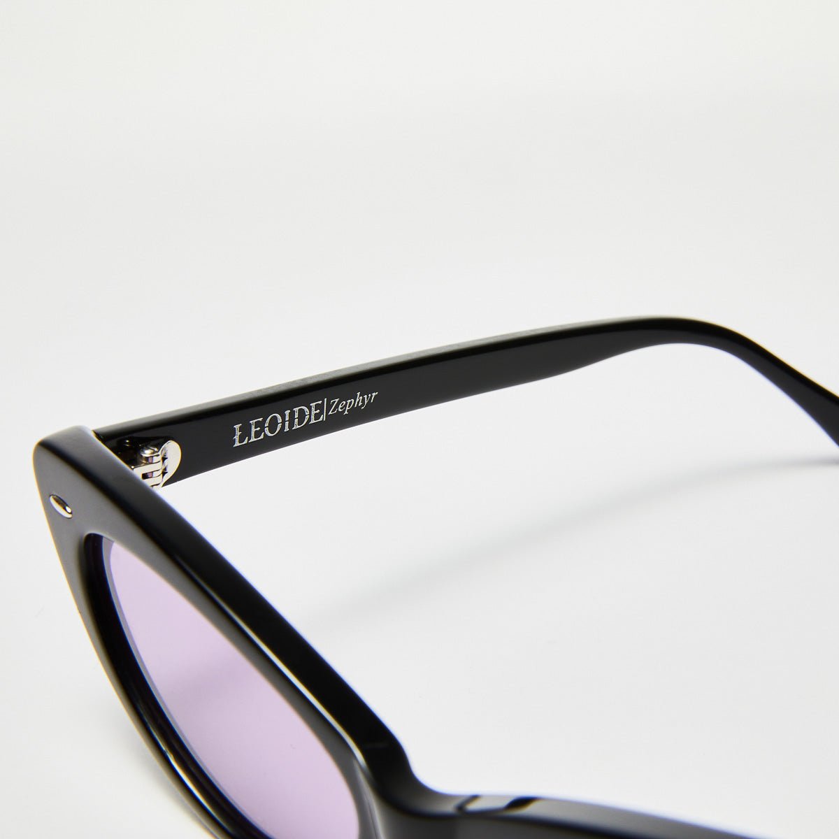 ZEPHYR - Black Polished Frames / Purple Lens ŁEOIDE